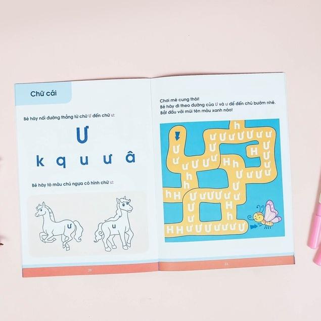 Vở nhận biết và tập viết ABC qua các trò chơi trí tuệ (Cho bé từ 4-6 tuổi)