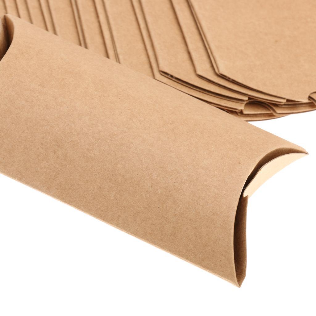Kraft Candy Pillow Boxes Gift Boxes Wedding Party Favor Pack of 50