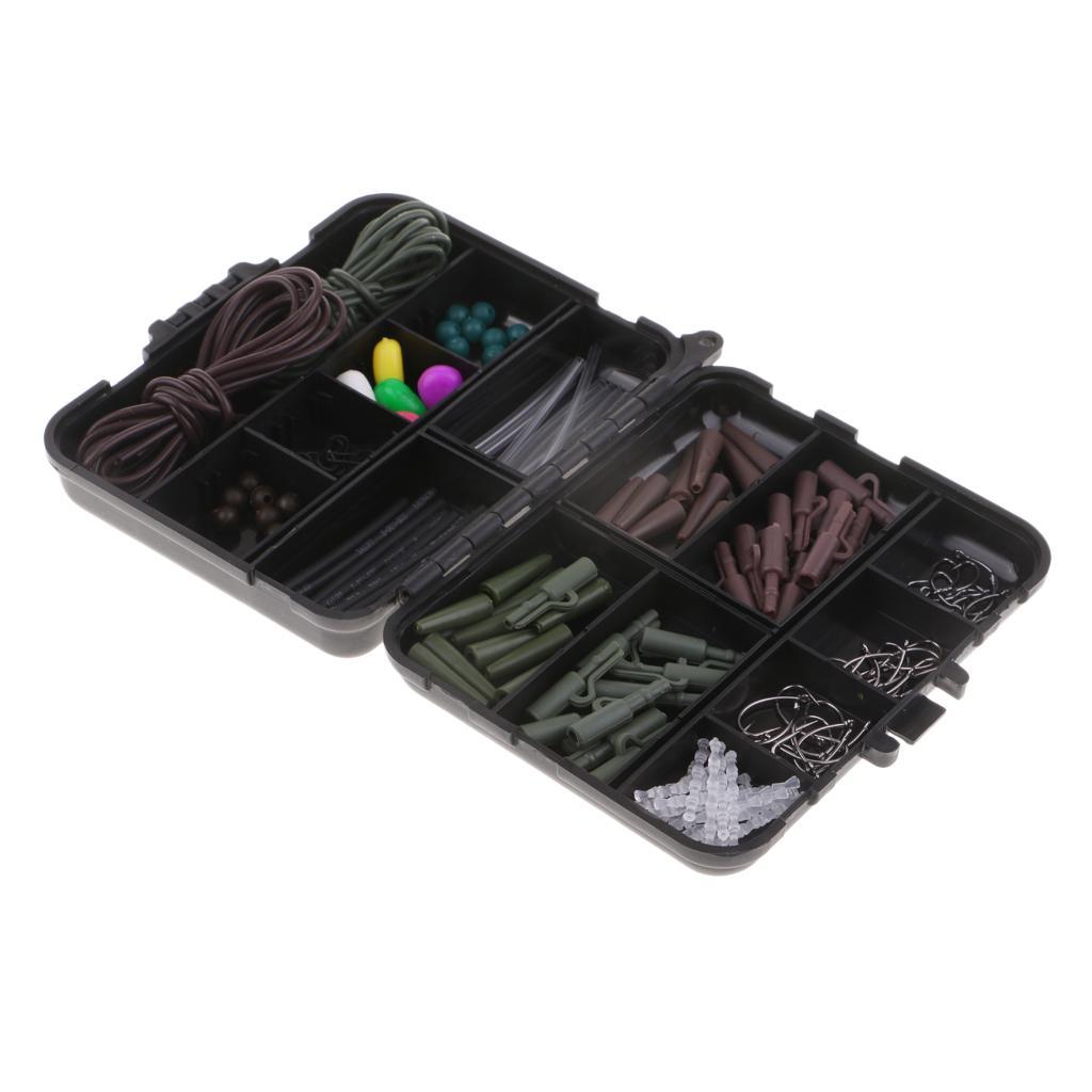 147pcs Fishing Terminal Tackle, Fishing Tackle Box, Hooks, Fishing Beads, Snaps Accessories Set
