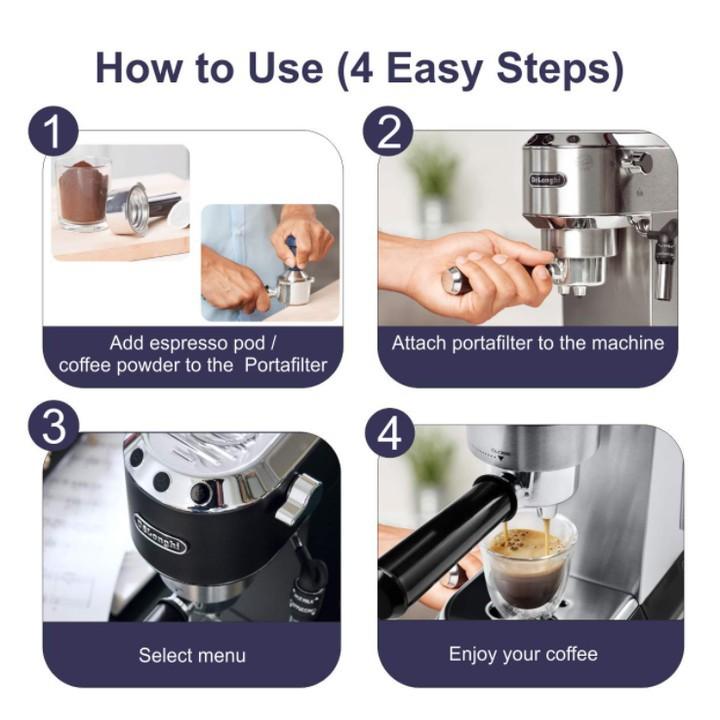 Máy Pha Cà Phê Chuyên Dụng Delonghi EC685.M 1300W - Hàng Nhập Khẩu