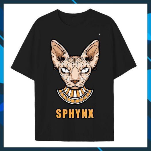 Áo thun Unisex tay lỡ form rộng Freesize In hình EGYPTIAN CAT