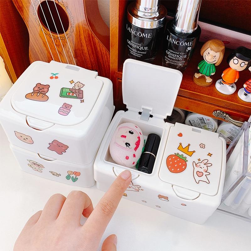 Hộp nhỏ lưu trữ đồ, có nút bấm