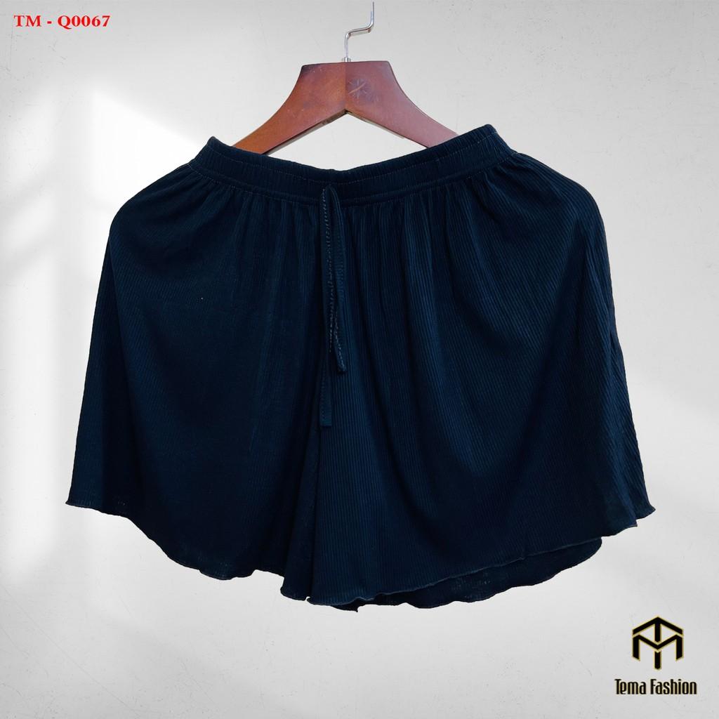 Quần đùi short nữ THE MEI 1992 cao cấp - Quần sooc nữ len tăm chất mát mịn cạp chun kèm viền siêu xinh trendy 2022