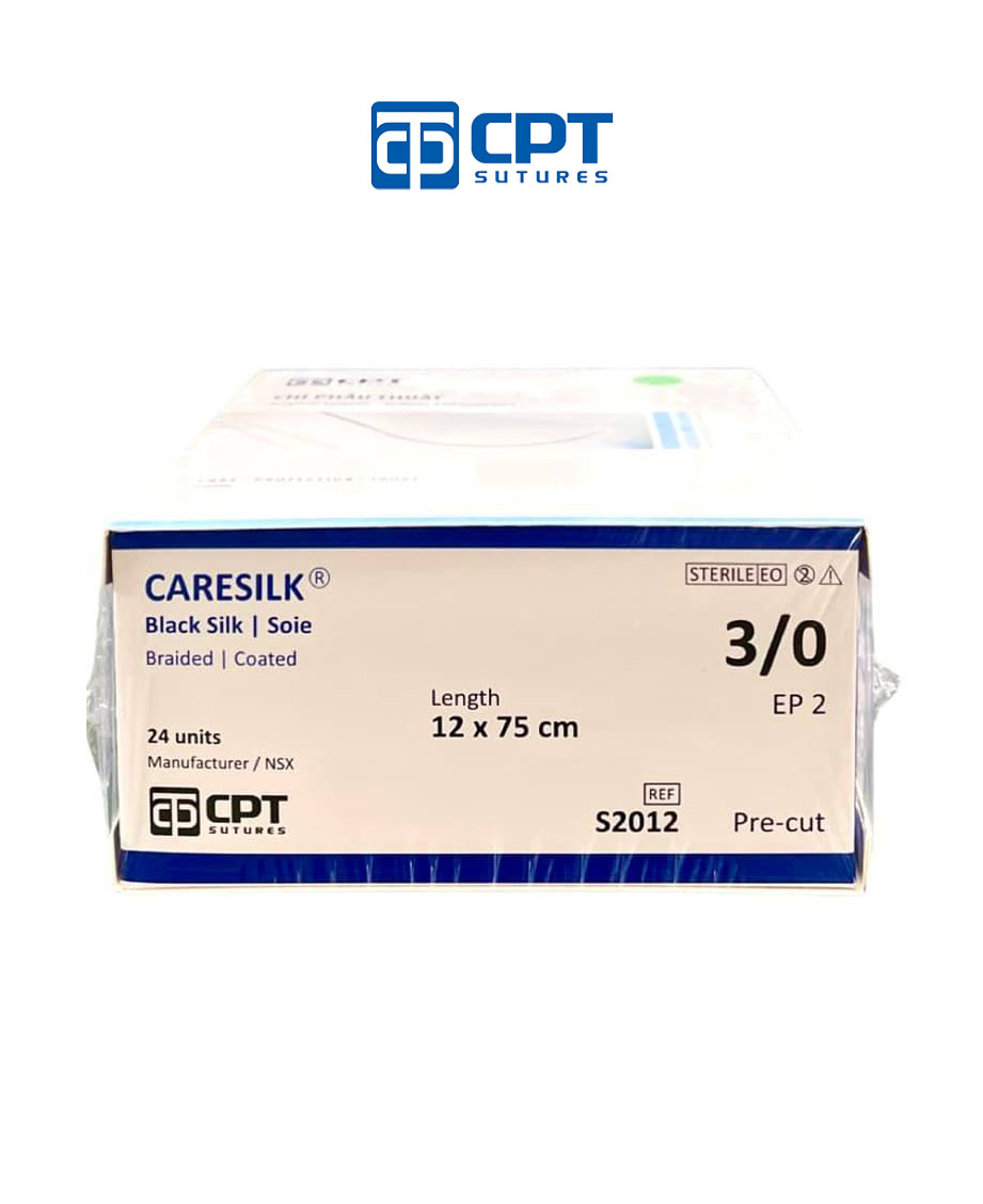 Chỉ phẫu thuật không tiêu CPT Caresilk Silk số 3/0 - S2012