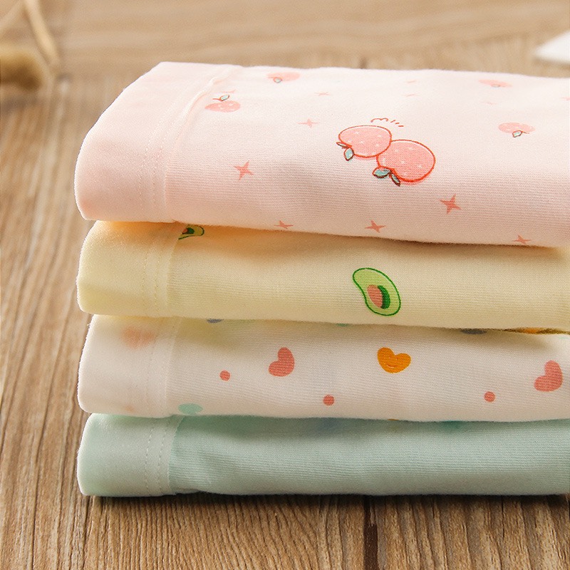 Combo 4 chiếc quần chip bé gái, quần lót cho bé gái cotton cao cấp họa tiết Hoa quả dễ thương hãng LASAMO mã QLT002