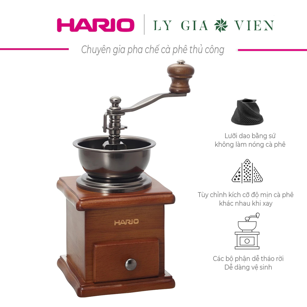 Máy Xay Cà Phê Cầm Tay Hario Coffee Mill Standard MCS-1