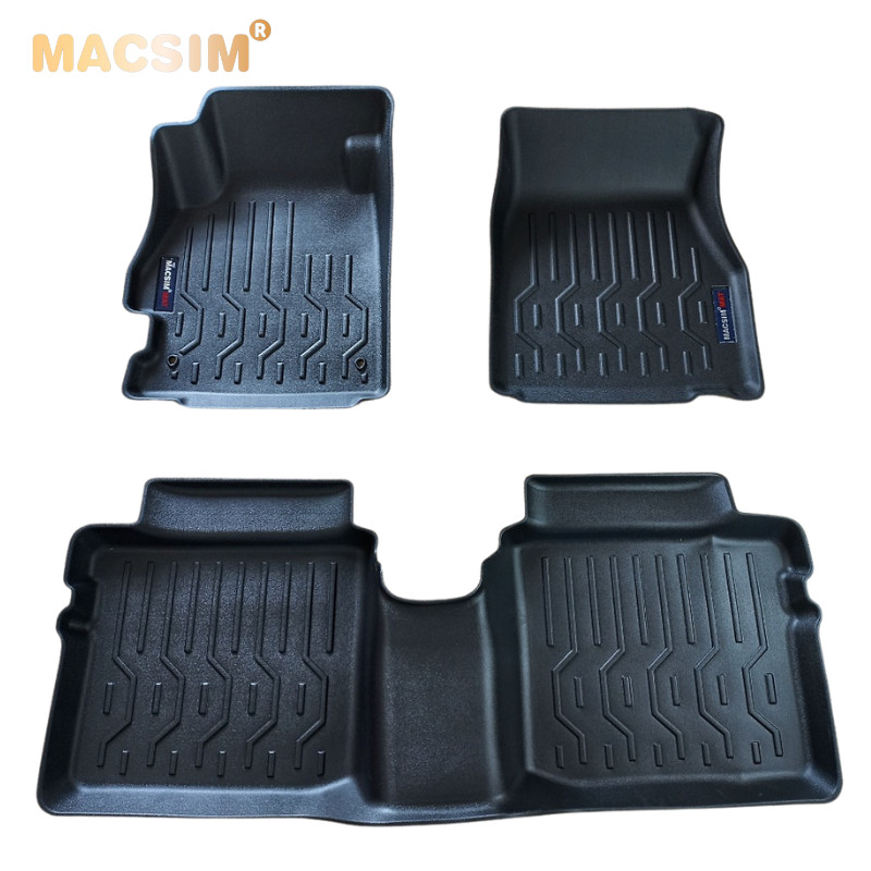 Hình ảnh Thảm lót sàn xe ô tô Nissan Almera 2021-2022 (HN) Nhãn hiệu Macsim chất liệu nhựa TPV cao cấp màu đen