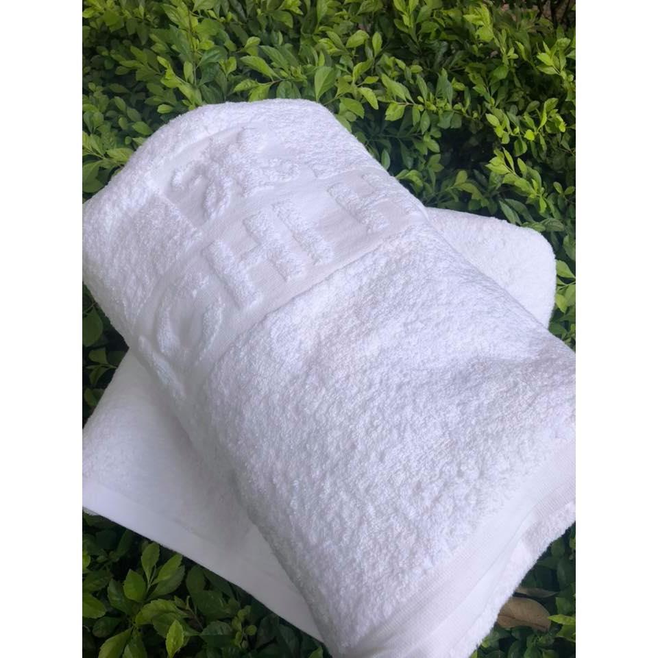 Khăn tắm màu trắng hàng xuất dư size 70*140cm