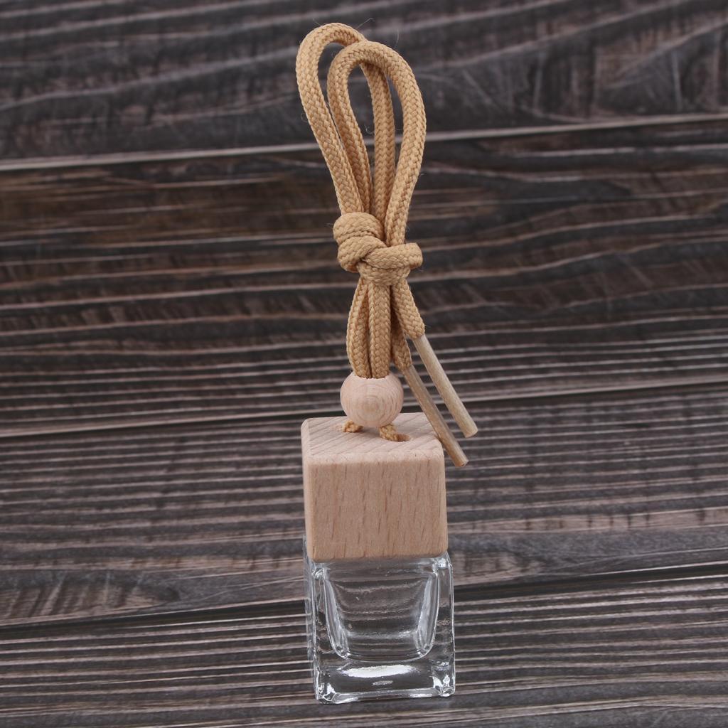 4pcs 6ml Car Hanging Perfume Bottle Essential Oil Bottle Pendant Decor Vials