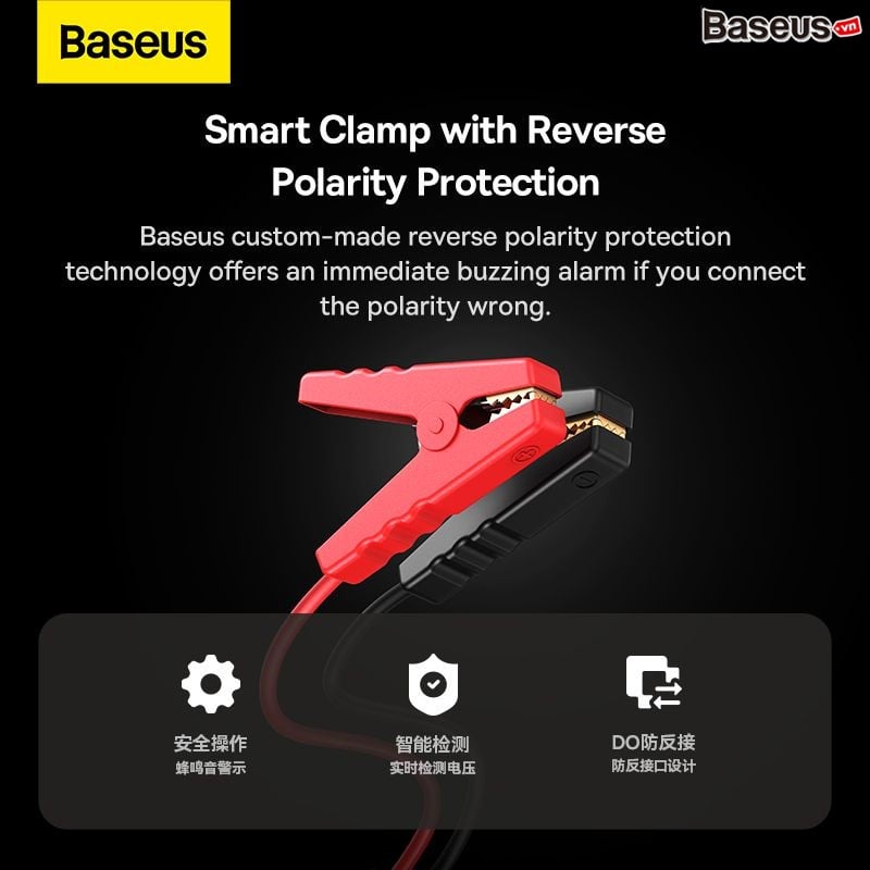 Bộ Kích Bình Cho Ô TÔ Baseus Super Energy Pro Car Jump Starter 1600A 16000mAh PD 65W 12V For 1.5L-8.0L Auto Car - Hàng chính hãng