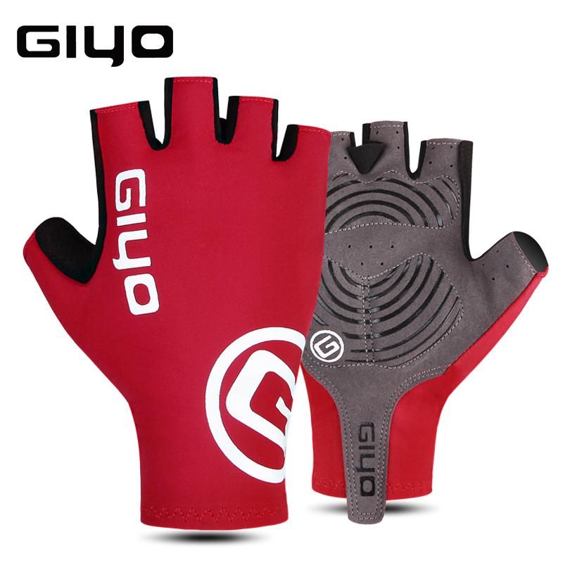 GIYO Thể Thao Màn Hình Cảm Ứng Dài Full Ngón Gel Găng Tay Thể Thao Đạp Xe Nam Nữ Găng Tay Xe Đạp MTB Road Bike Riding Racing Găng Tay Color: Half Finger Green Size: S