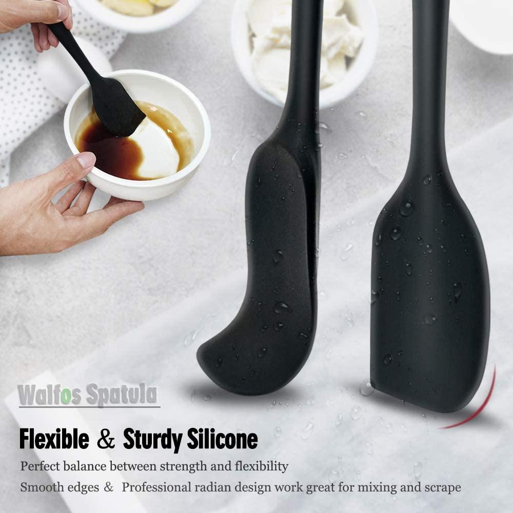 WALFOS Dụng Nhà Bếp Nấu Ăn Dụng Cụ Thìa Silicone Bộ Thìa Bánh Thìa Cho Nấu Nướng Và Pha Trộn