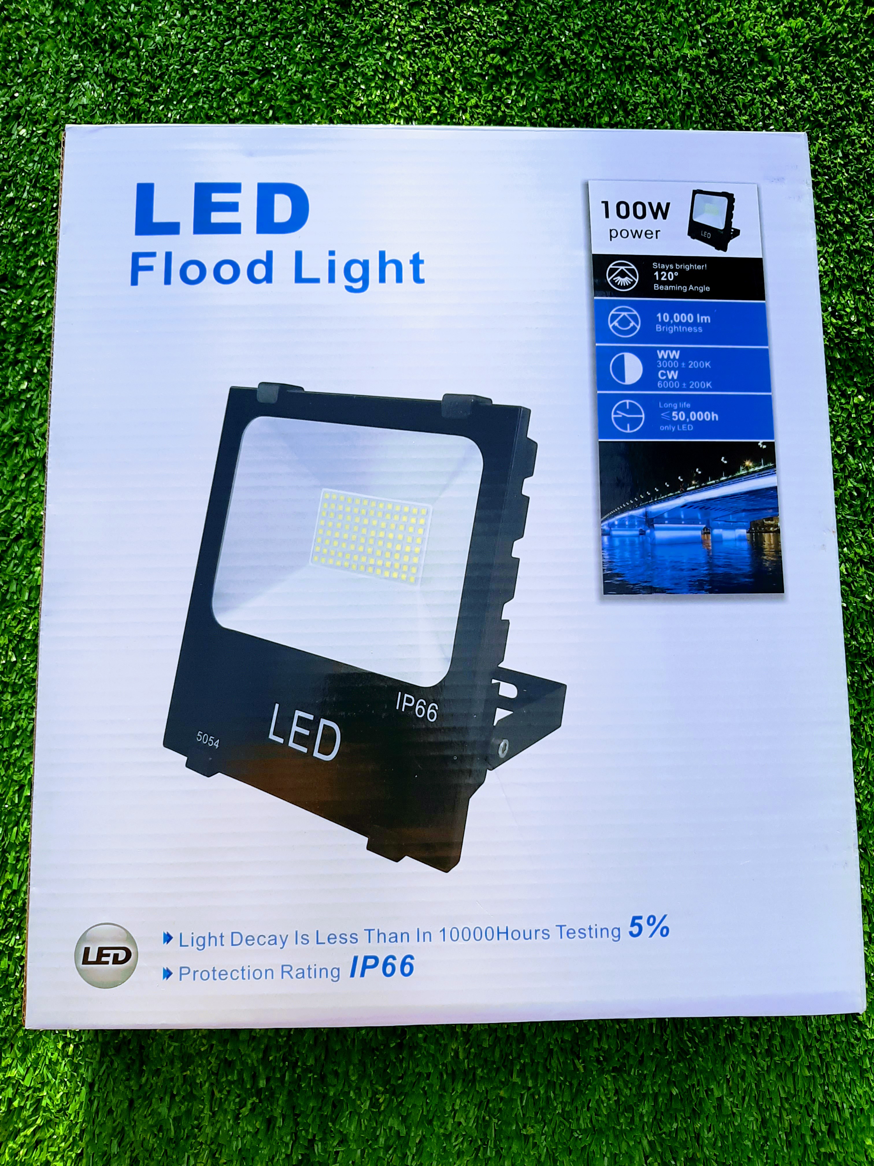 Đèn Pha Led COB Công Suất 100W Ánh Sáng Trắng 6500K Chống Nước IP66