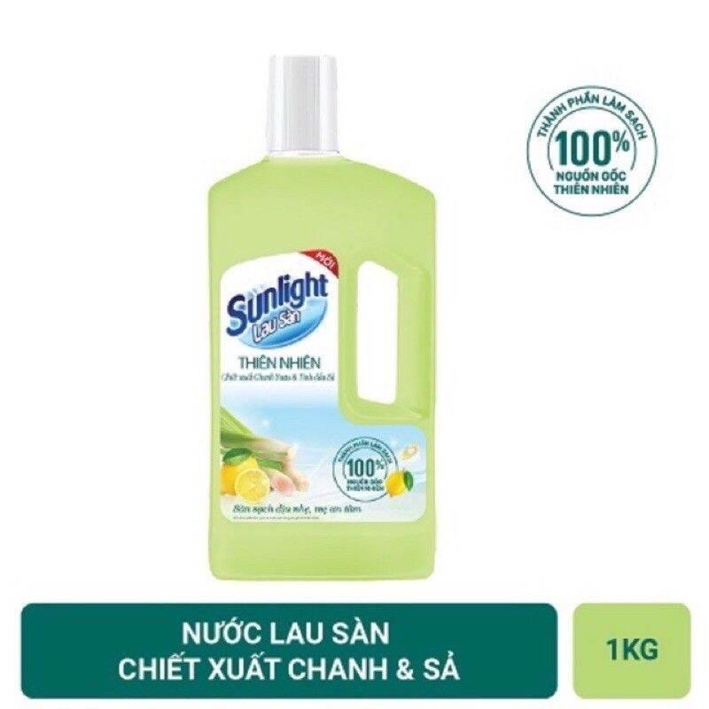 Nước lau sàn Sunlight Thiên nhiên chiết xuất Chanh Zuzu &amp; Sả chai 900g