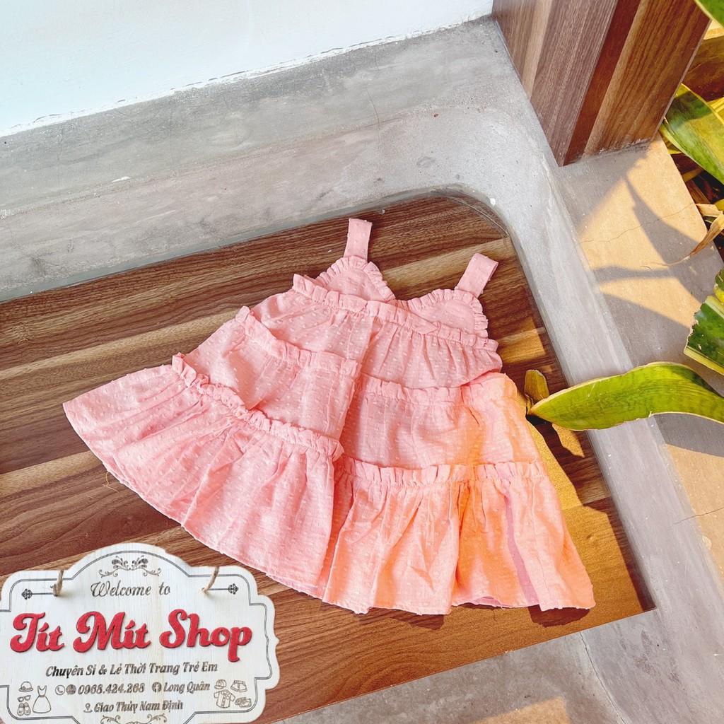 VÁY 2 DÂY BÈO 3 TẦNG CHẤT THÔ HẠT NẢY QUẢNG CHÂU BÉ GÁI