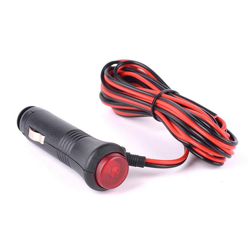 3 pieces 1.5m Length 12V 24V Car Cigarette Lighter Power Supply Cord Connector With Switch