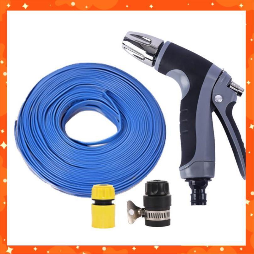 Bộ dây và vòi xịt tăng áp rửa xe tưới cây