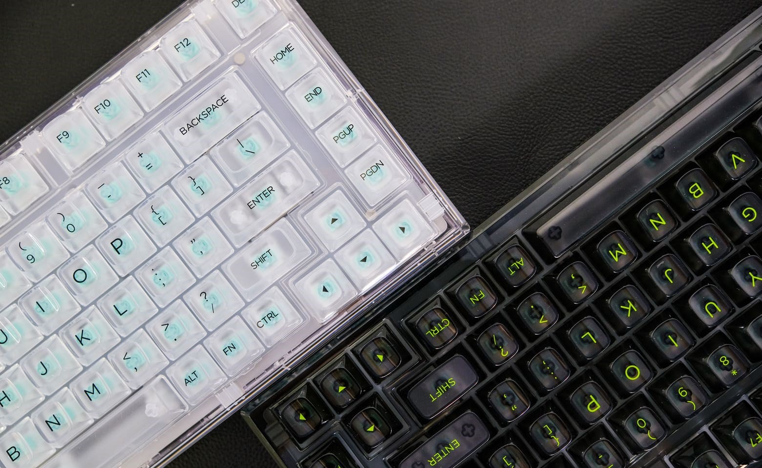 Bàn phím cơ FL-Esports Q75 SAM (Transparent White Light Ice Keycap/Transparent Black Dark Ice Keycap) 3 Mode/Gasket Mount - Hàng chính hãng