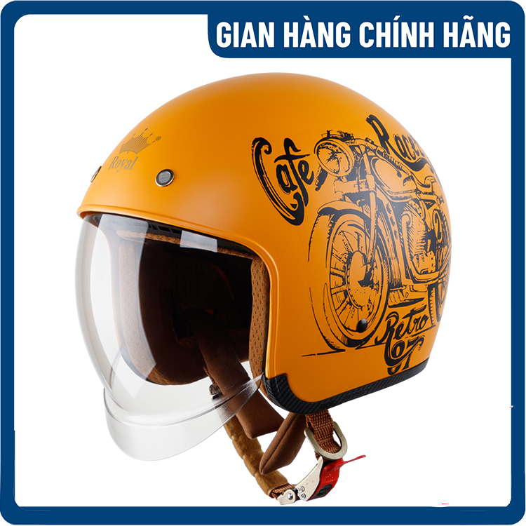 Nón bảo hiểm 3/4 (Openface) M139 Tem V7 Vàng