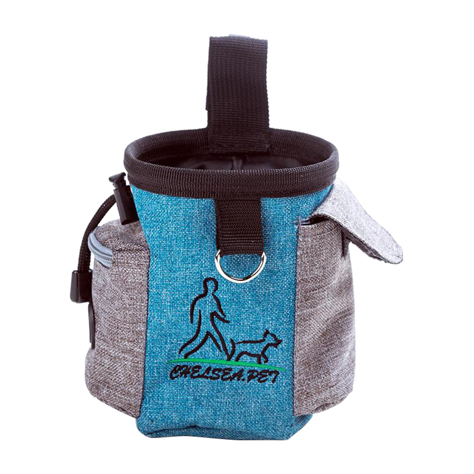 Durable Dog Training Bag Travel Pouch Drawstring Dogs Toys Holder Carrier Black