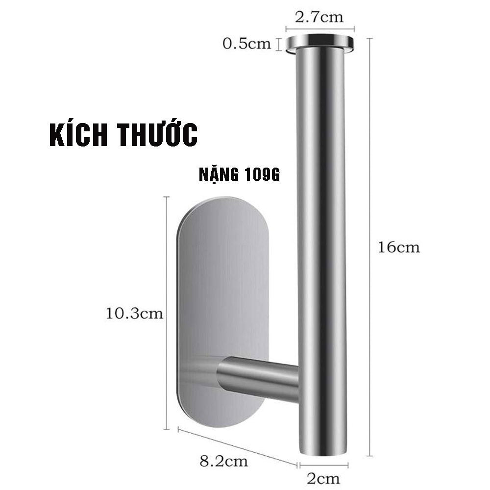 Móc treo đồ dán tường Inox 304, không cần khoan MIHOCO 321