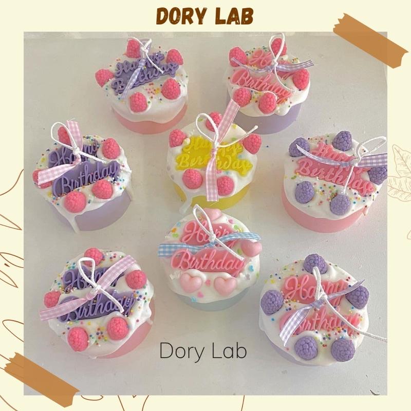 Nến Thơm Bánh Sinh Nhật Màu Pastel Mix Topping Nhiều Hương Thơm, Quà Tặng Ý Nghĩa - Dory Lab