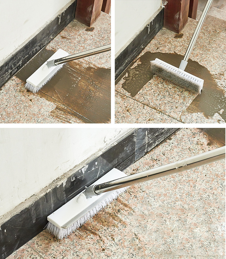 Chổi Vệ Sinh 2 in 1 Chà Sàn Và Gạt Nước Lau Kính,Chiều Dài 115Cm Kèm Găng Tay Rửa Chén BaoAn - Hàng Chính Hãng- Chổi quét,Dụng cụ vệ sinh