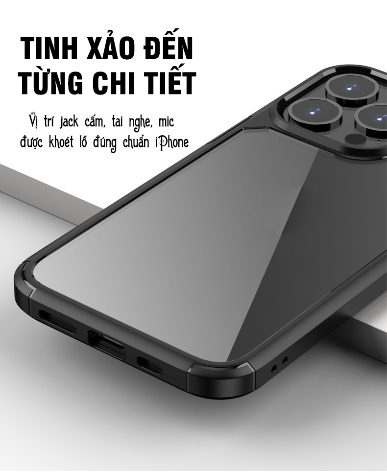 Ốp lưng chống sốc lưng trong phong cách mới dành cho iPhone 11 / 12 / 13 / 11 Pro / 12 Pro / 13 Pro / 11 Pro Max / 12 Pro Max / 13 Pro Max / 12 Mini / 13 Mini - Hàng chính hãng