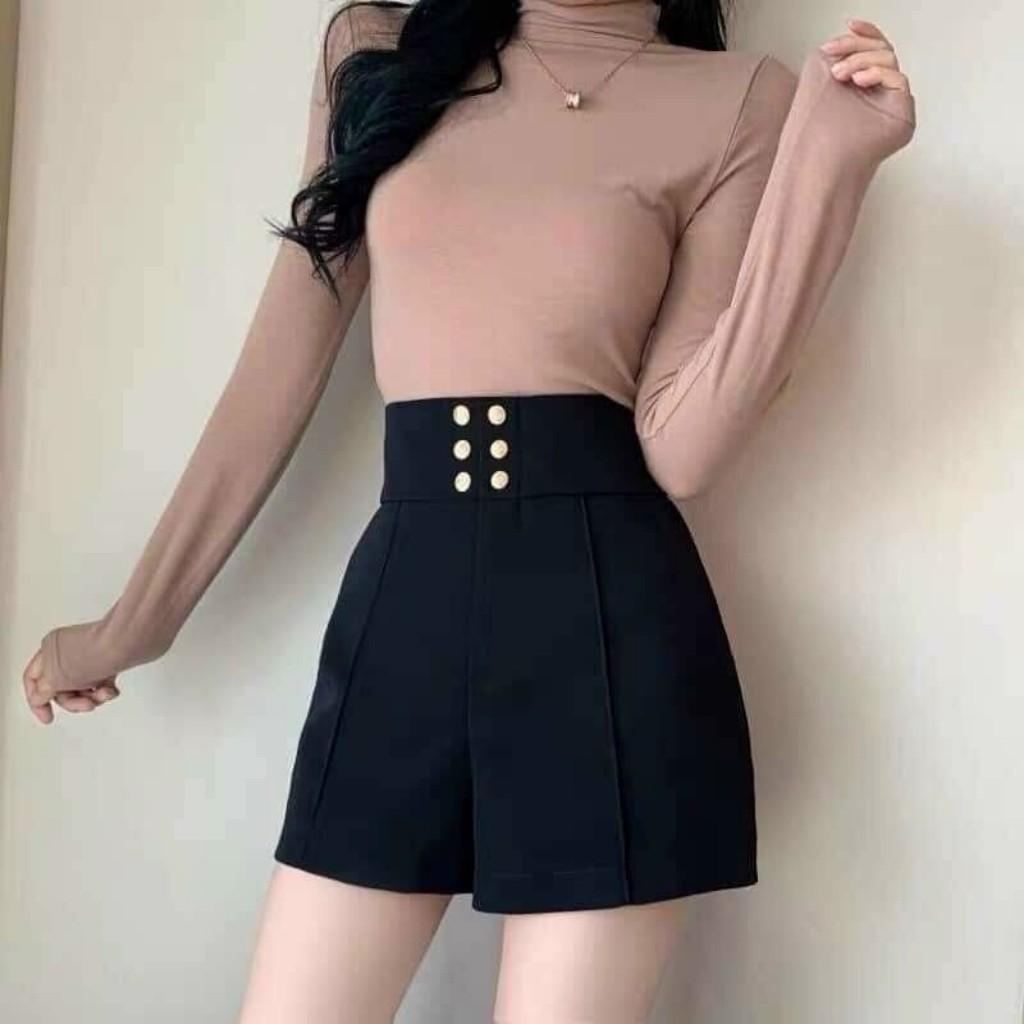 Quần Short Nữ Cạp Cao Đính 6 Khuy Chất Đẹp Loại 1 N03