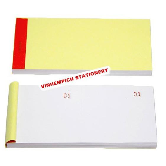 Combo 10 quyển Cùi xé có số 6.5X14 cm