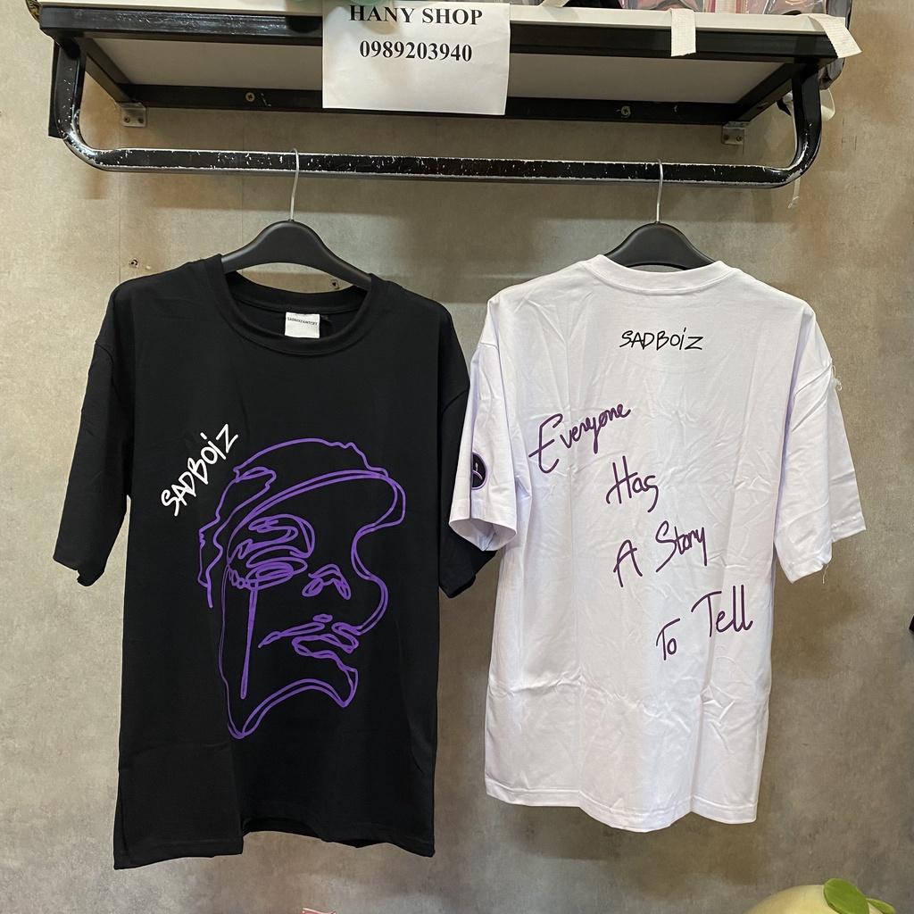 Áo thun unisex tay lỡ SADBOIZ SAD BOIZ STORY TEE || Hany shop