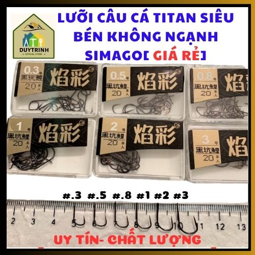 Lưỡi Câu Cá Titan Siêu Bén Không Ngạnh Simago Giá Rẻ