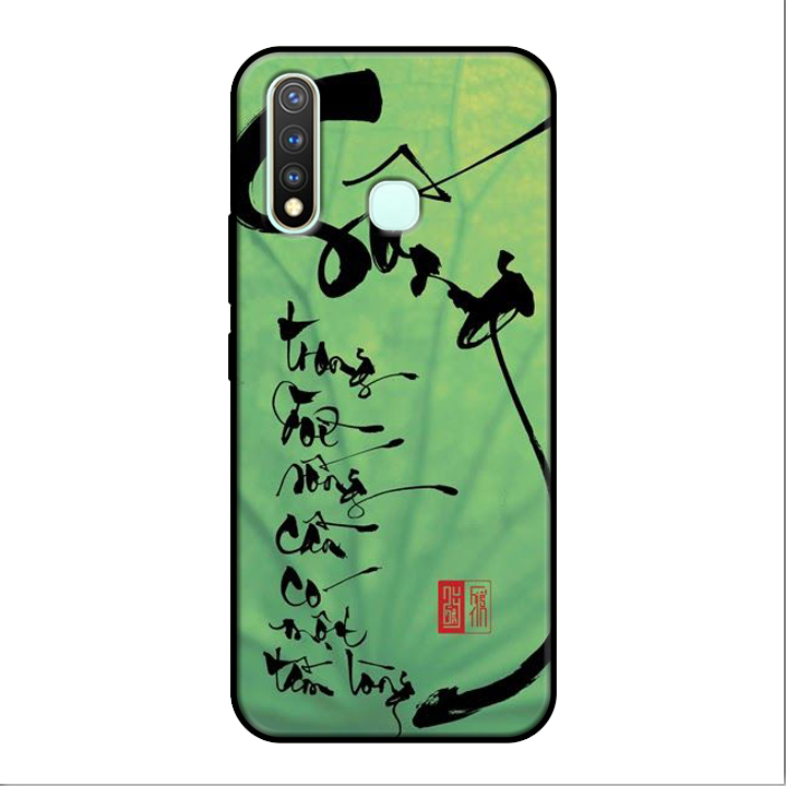 Ốp lưng điện thoại Vivo Y19 viền silicon dẻo TPU hình Thư Pháp - Hàng chính hãng