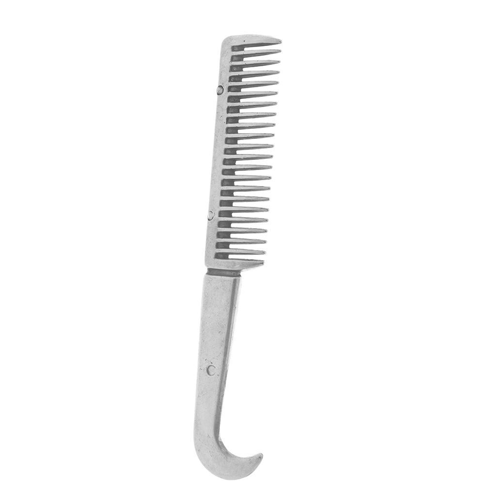 4xStainless Steel Polished Horse Pony Grooming Comb Tool Currycomb Durable