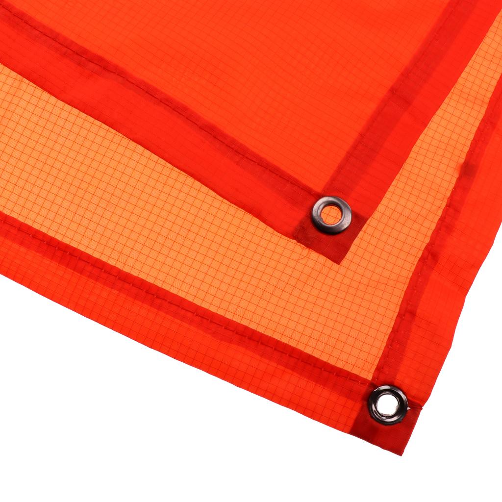 Outdoor 3in1 Raincoat Poncho Backpack Rain Cover Tent Mat Waterproof Orange