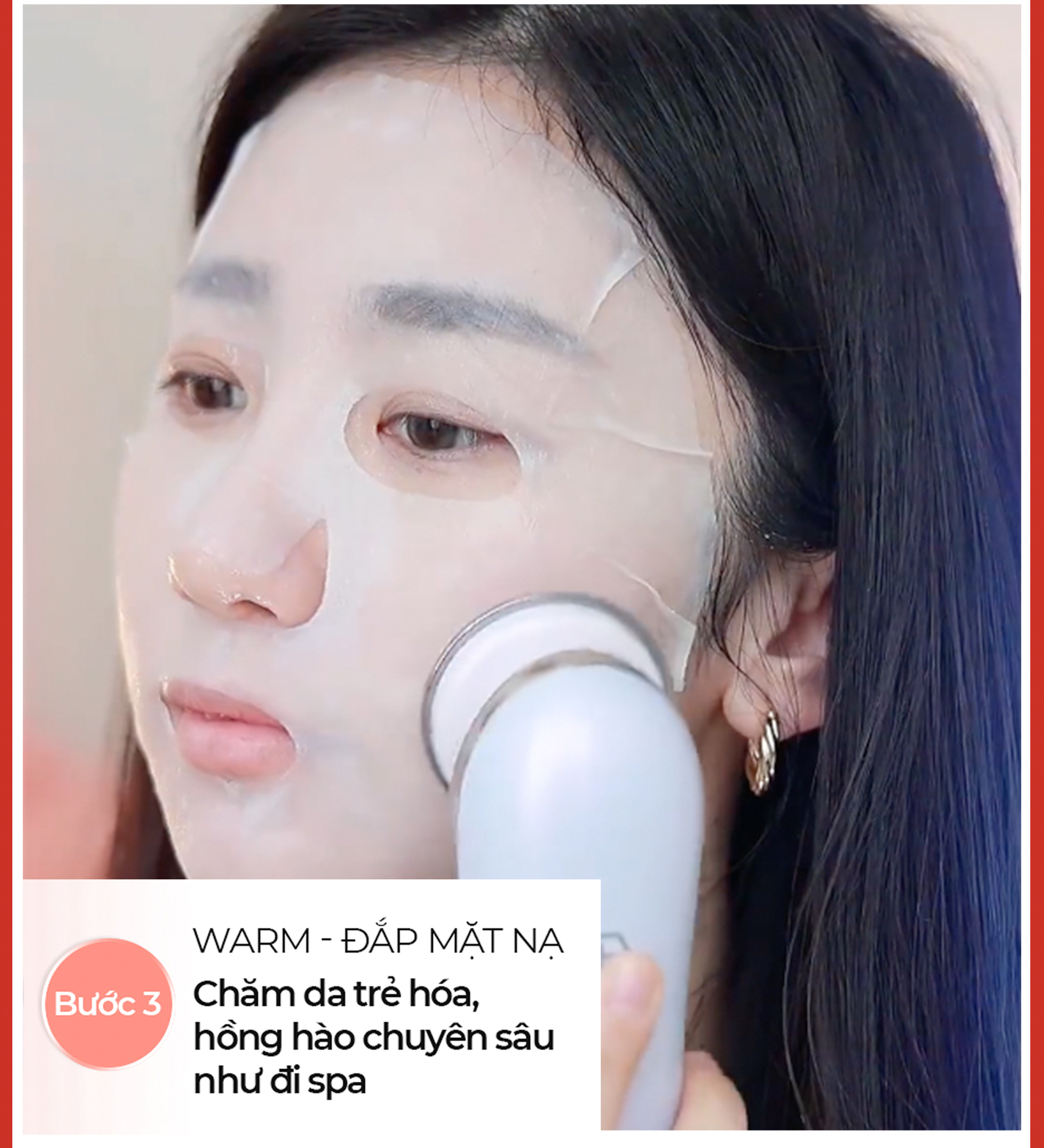 Máy điện di tinh chất siêu âm 3in1, bổ xung ION, nâng cơ EMS, Ánh sáng Photon trẻ hoá da Nanotime BEAUTY F65I BẢO HÀNH CHÍNH HÃNG 2 NĂM