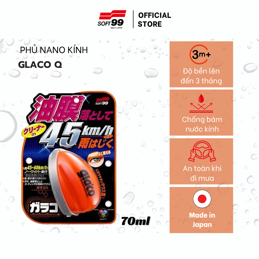 Phủ Nano Kính Glaco Q Soft99 G-61