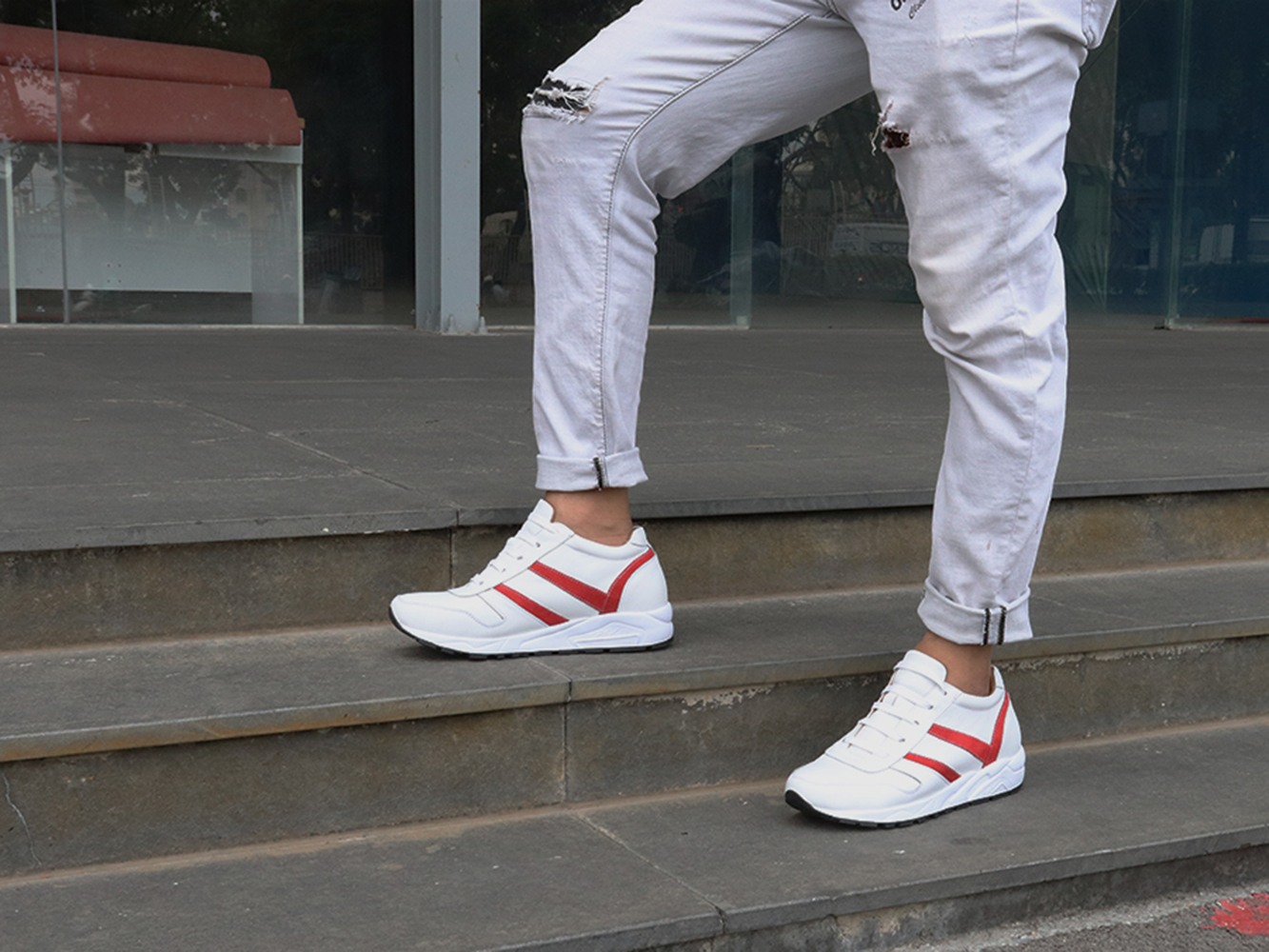 GIÀY TĂNG CHIỀU CAO GIÀY CAO DÀNH CHO NAM GIỚI T&TRA T21 TRẮNG - CAO 8CM GIÀY ĐỘN NAM CAO VƯỢT TRỘI
