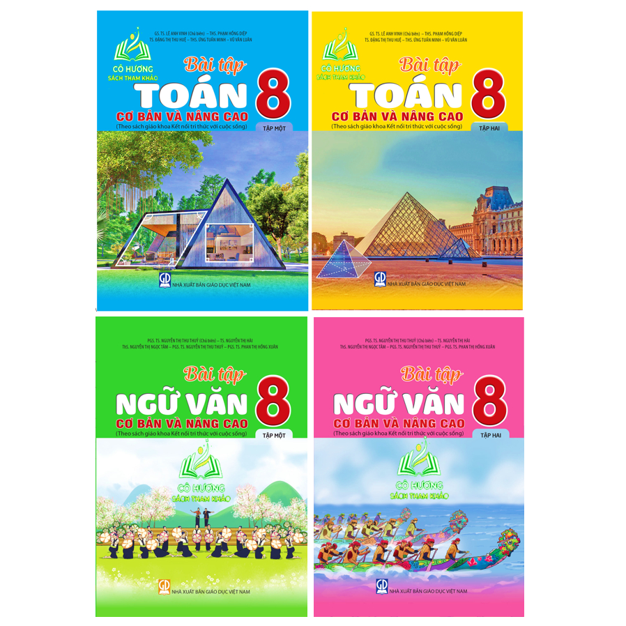 Sách - Combo Bài tập ngữ văn 8 cơ bản và nâng cao - tập 1 + 2