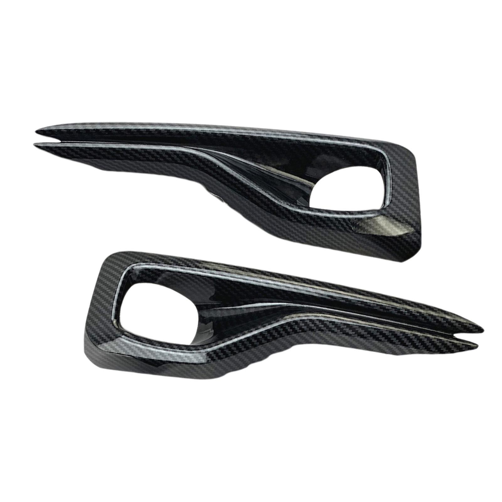 2Pcs ABS Plastic Front Foglight Fog Light Lamp Cover Frame Exterior Accessories for Ford Focus 2019 2020 ST-Line