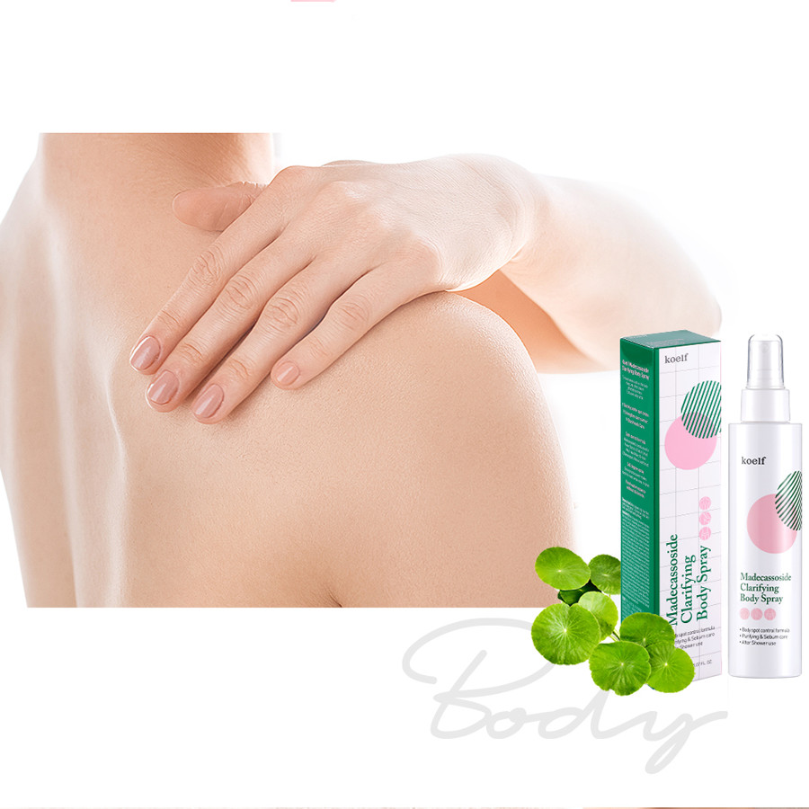 Chai xịt trị mụn, làm dịu, dưỡng ẩm toàn thân Koelf Madecassoside Clarifying