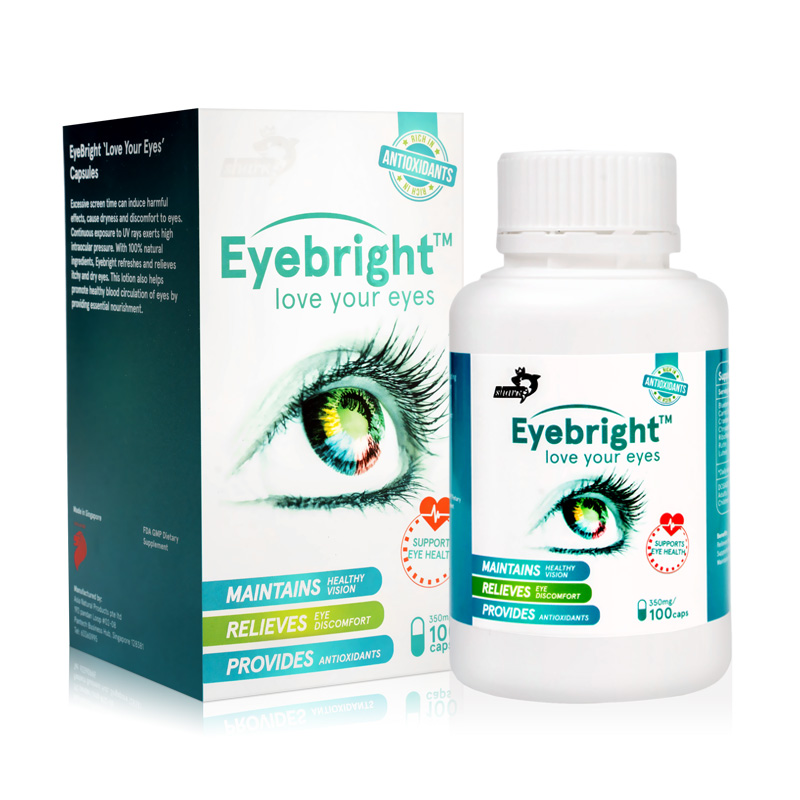 Viên Uống Bổ Mắt Tăng Cường Thị Lực Eyebright Với 100% Thành Phần Tự Nhiên Giúp Ngăn Ngừa Các Triệu Chứng Như Khô Mắt, Mỏi Mắt