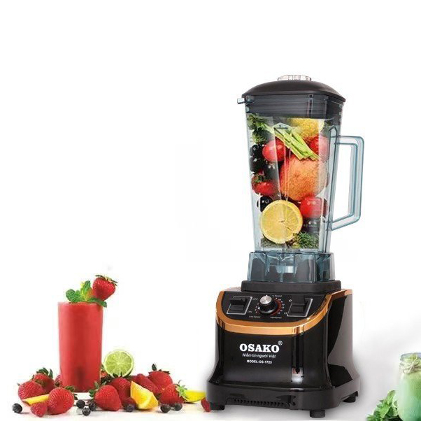 Máy xay sinh tố công nghiệp 1700W Osako OS-1723 cối nhựa kháng vỡ 2L, xay sinh tố không bị quá tải - Hàng chính hãng