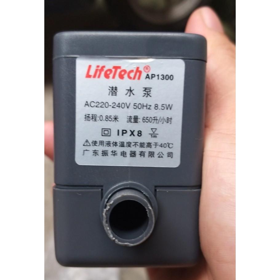 Máy Bơm Nước Hồ Cá LifeTech AP 1300 công suất 8.5W dùng cho hồ cá cảnh, hòn non bộ, rau sạch