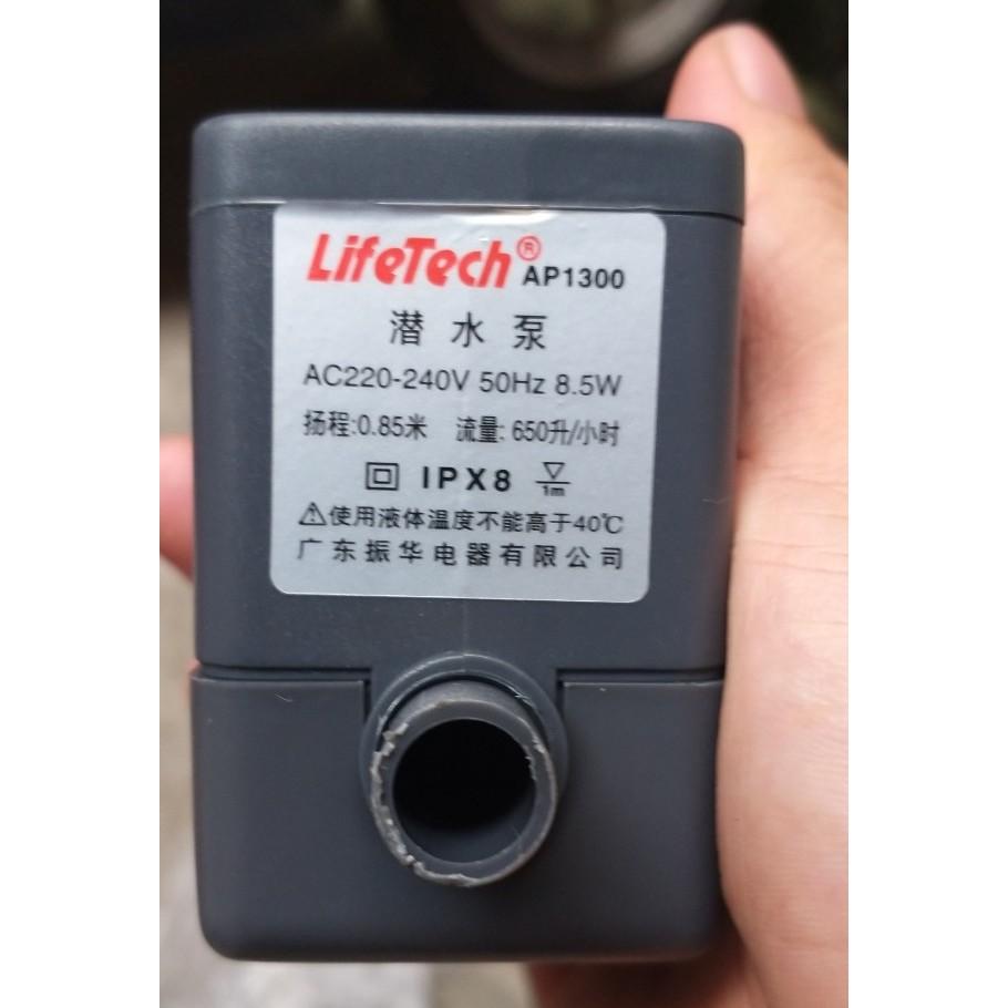 Máy Bơm Nước Hồ Cá LifeTech AP 1300 công suất 8.5W dùng cho hồ cá cảnh, hòn non bộ