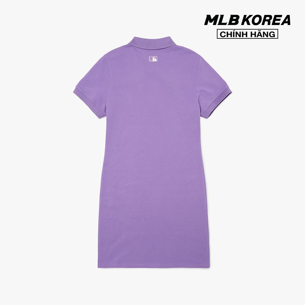 MLB - Đầm mini phom suông cổ bẻ tay ngắn Pique 3FOP00623