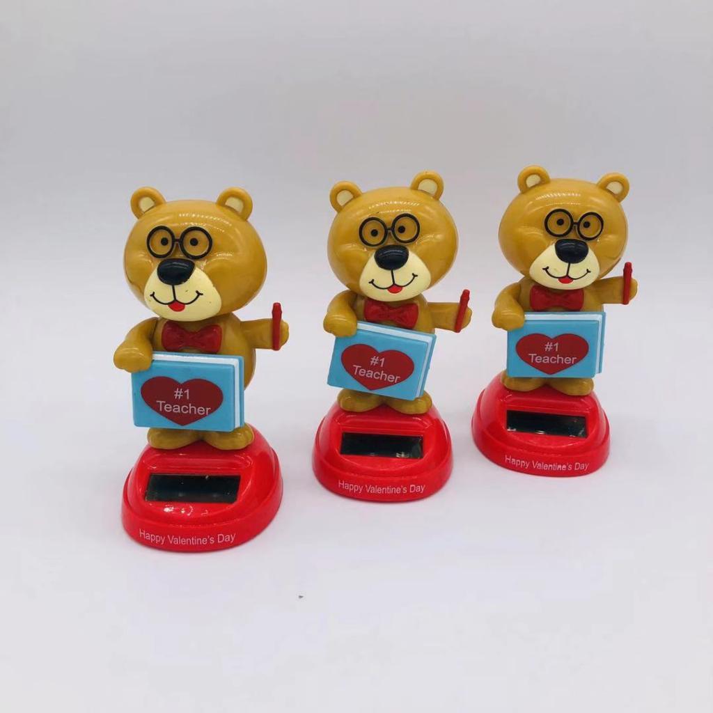 Solar Powered Toy Figure Model Dancing Toy Home Car Decor Xmas New Year Gift