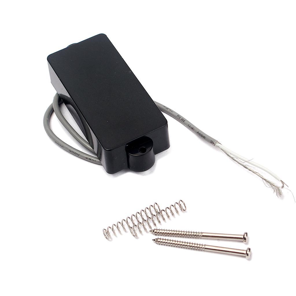 Black Covered Single-coil 4-Pole Pickup for Cigar Box Guitar & Bass