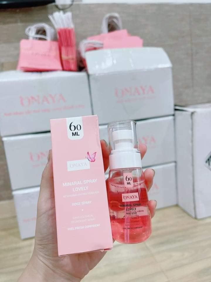 XỊT KHOÁNG KHỬ MÙI VUNG KIN MINERAL SPRAY LOVELY - ROSE SPRAY