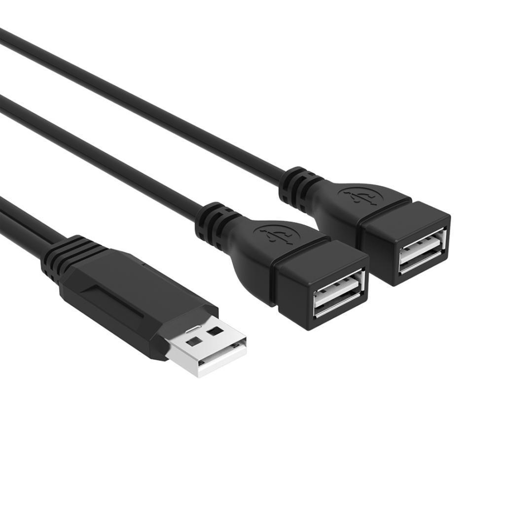 USB 2.0 A Male to Dual USB Female Y Splitter Charger and Data Cable